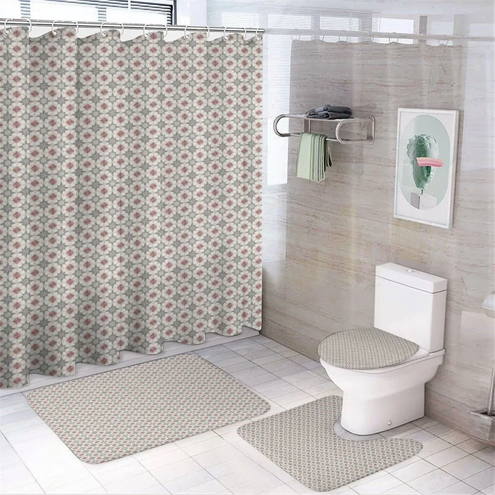 Polygonal Squares — 4-Piece Bathroom Set preview