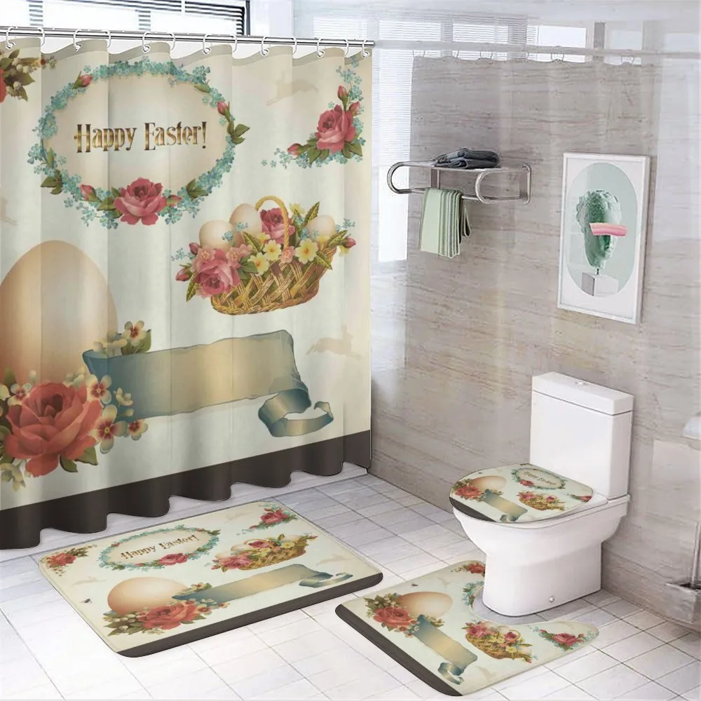 Romantic Flower Basket — 4-Piece Bathroom Set preview
