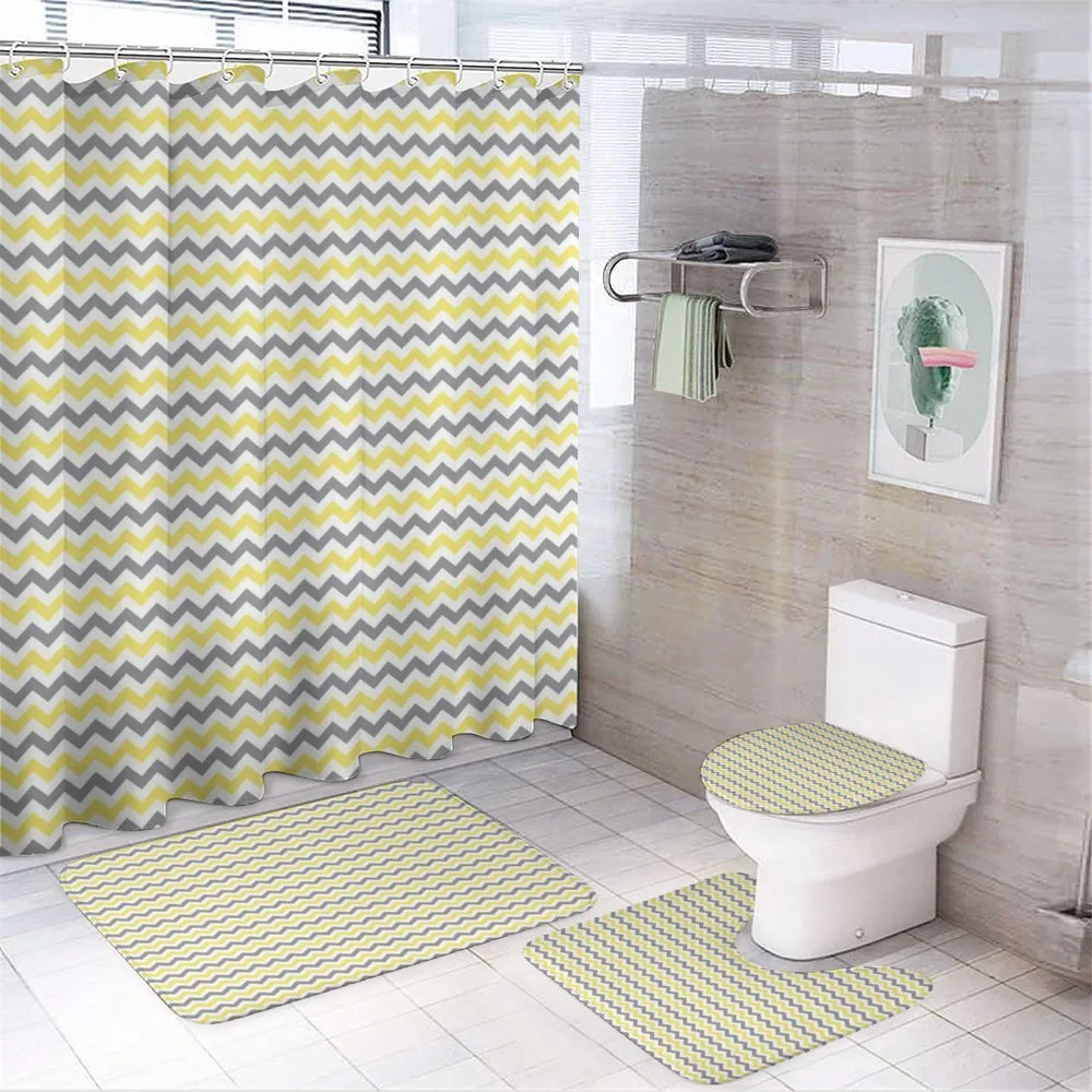 Soft Lines Triangles — 4-Piece Bathroom Set preview