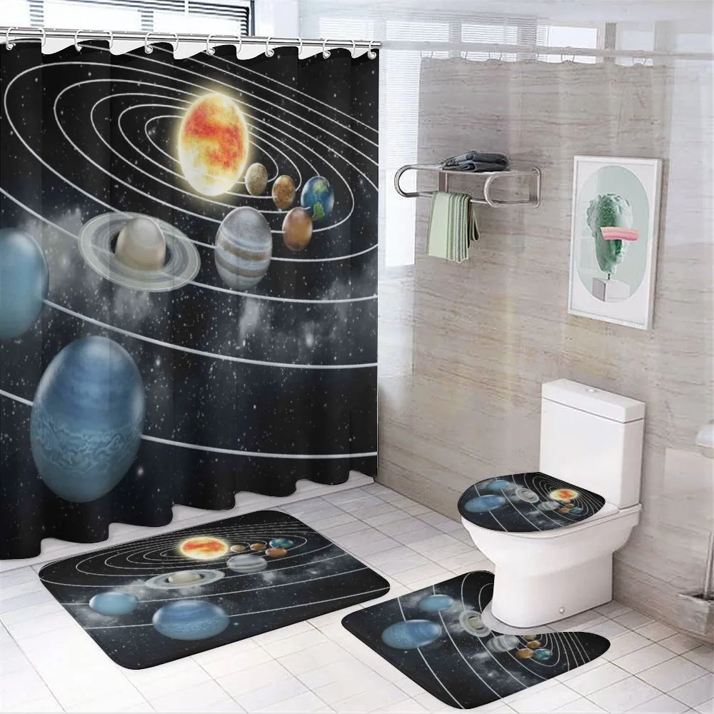 Solar System Sun Planets — 4-Piece Bathroom Set preview
