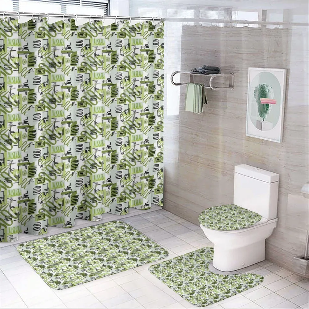 Tribal Doodle Lines — 4-Piece Bathroom Set preview