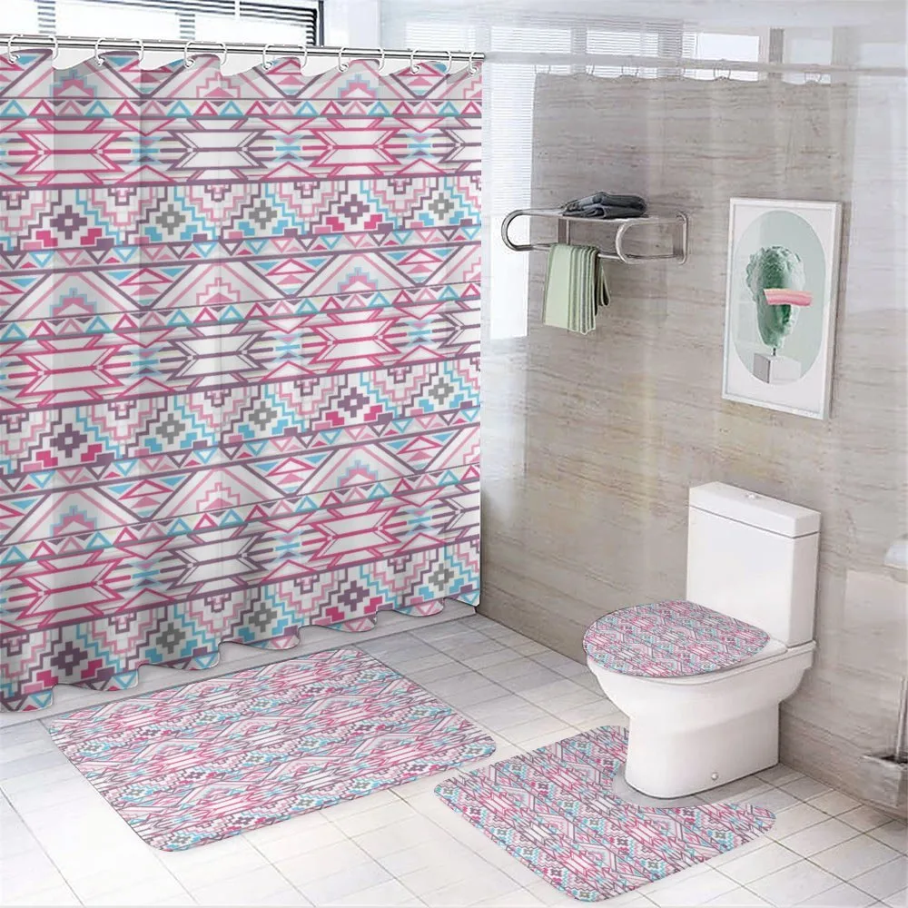Aztec Inspired Ikat Seem — 4-Piece Bathroom Set preview