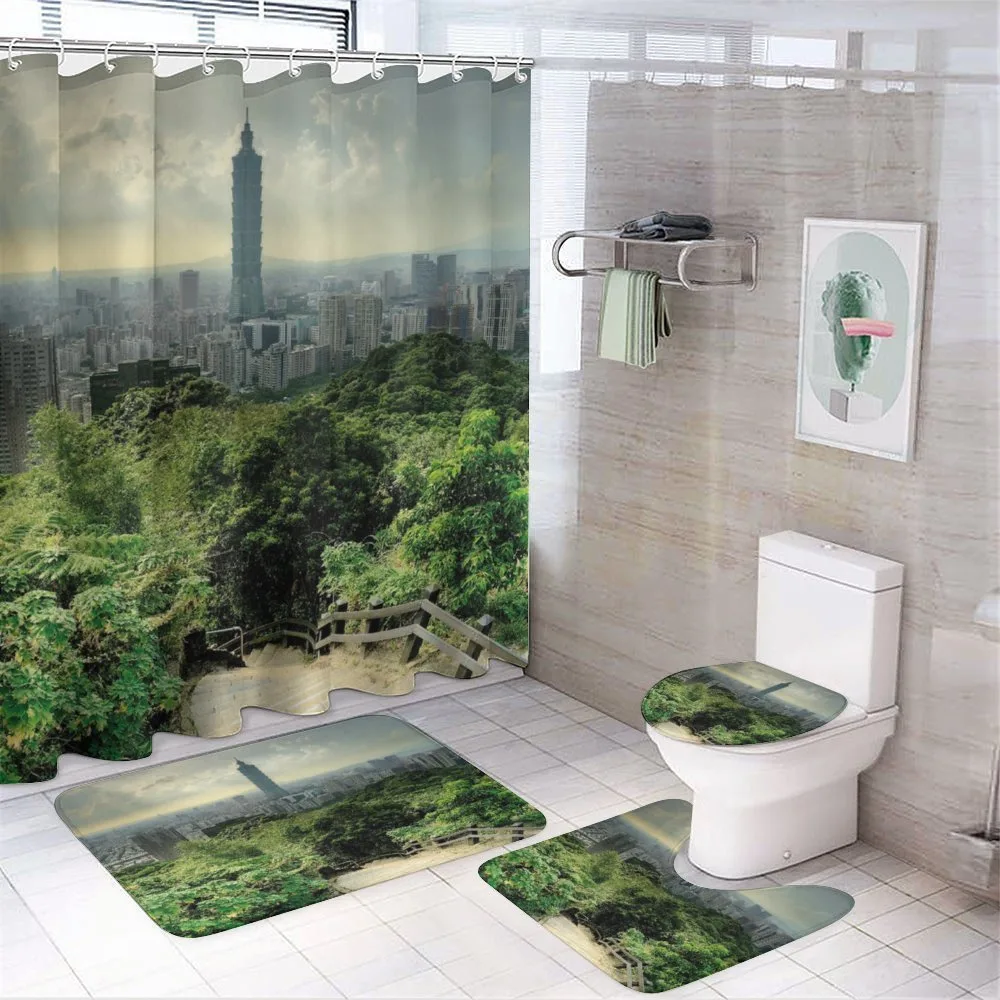 Dramatic Cityscape Taipei — 4-Piece Bathroom Set preview