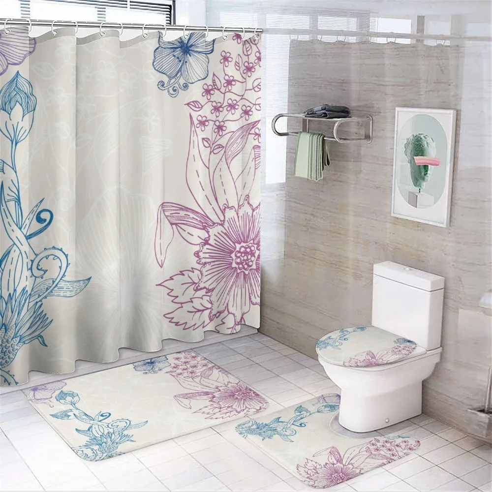 Flower Field Spring Art — 4-Piece Bathroom Set preview