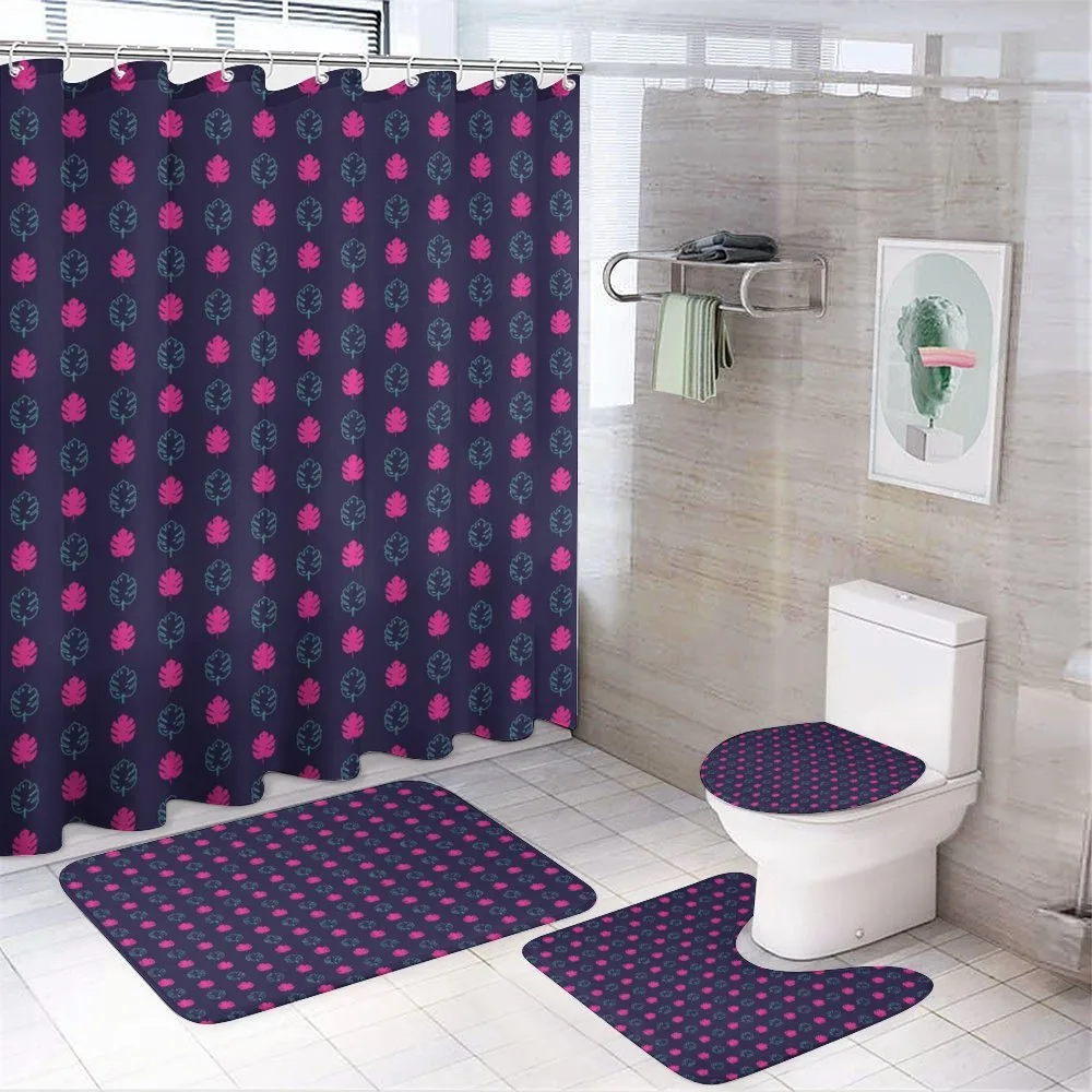 Jungle Leaves — 4-Piece Bathroom Set preview