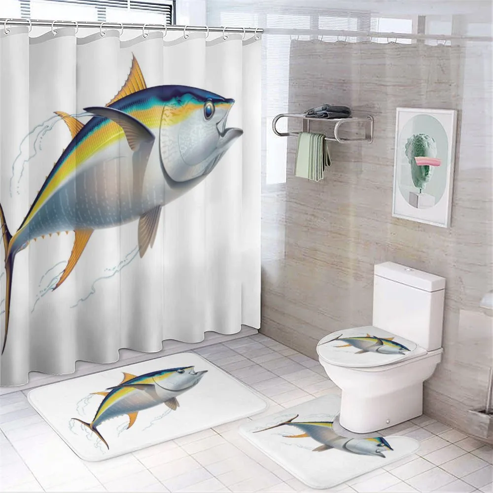 Realistic Yellowfin Tuna — 4-Piece Bathroom Set preview