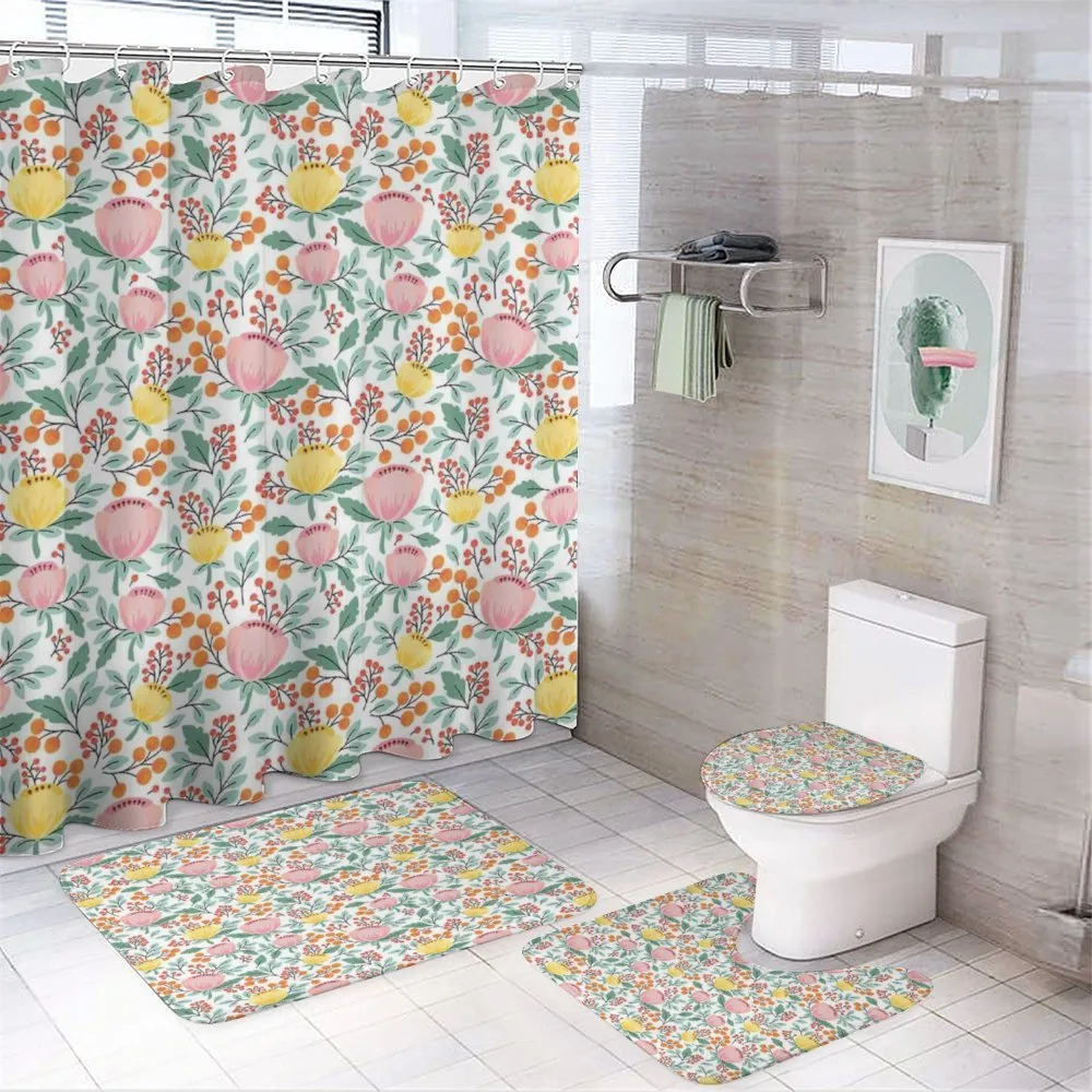Rowan Berry Poppy Spring 4-Piece Bathroom Set product video