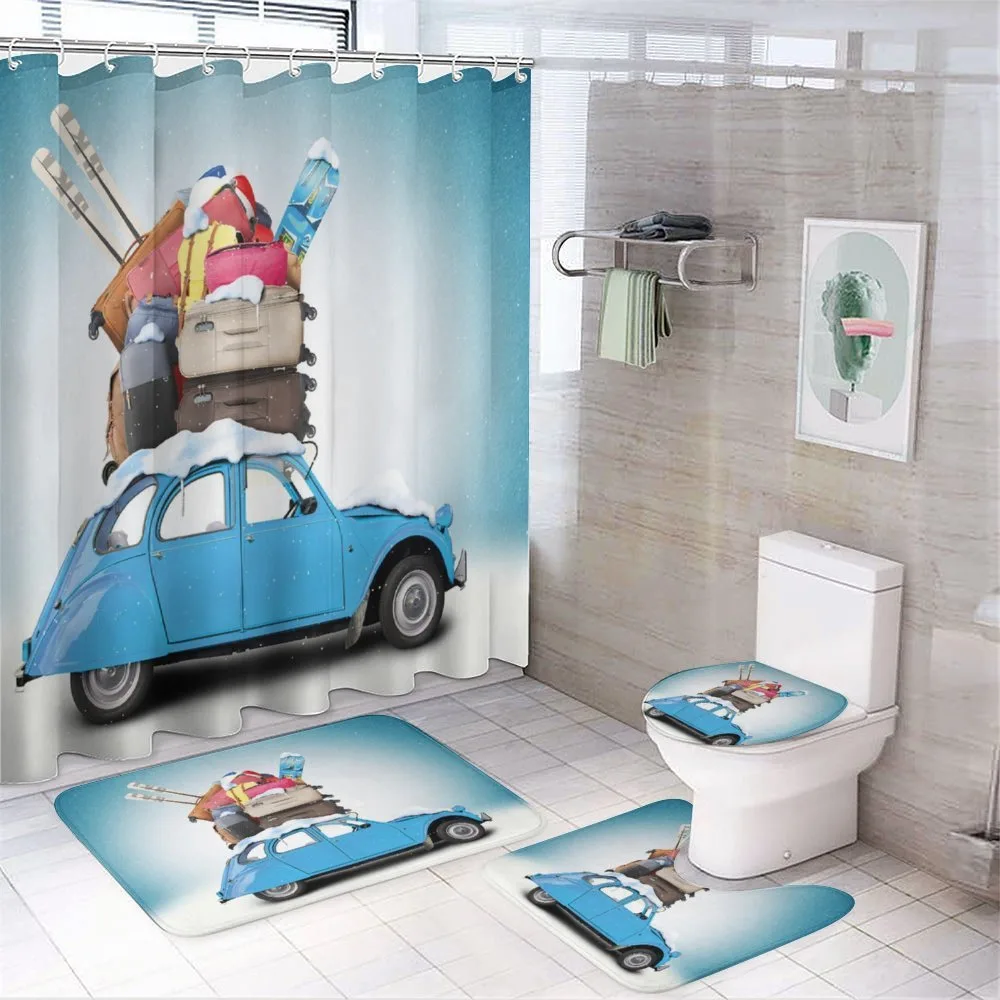 Traveling Theme Holiday — 4-Piece Bathroom Set preview