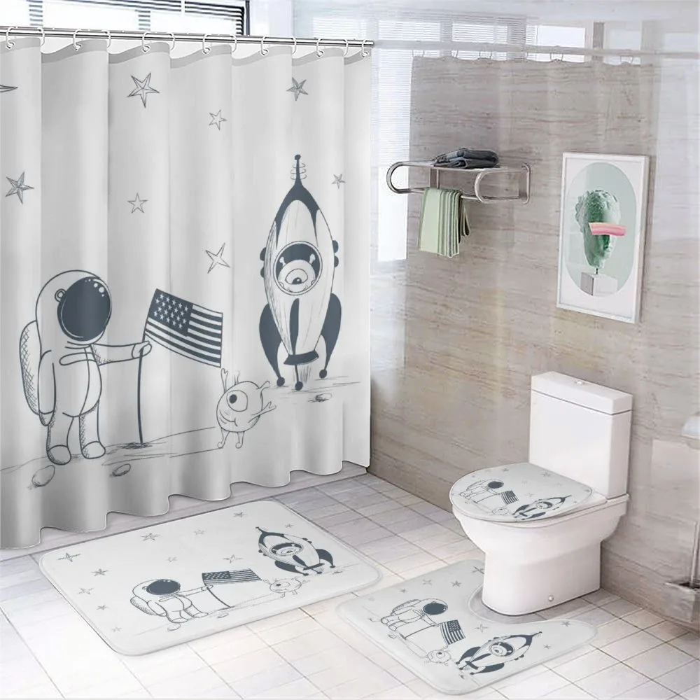 US Astronaut New Planet — 4-Piece Bathroom Set preview
