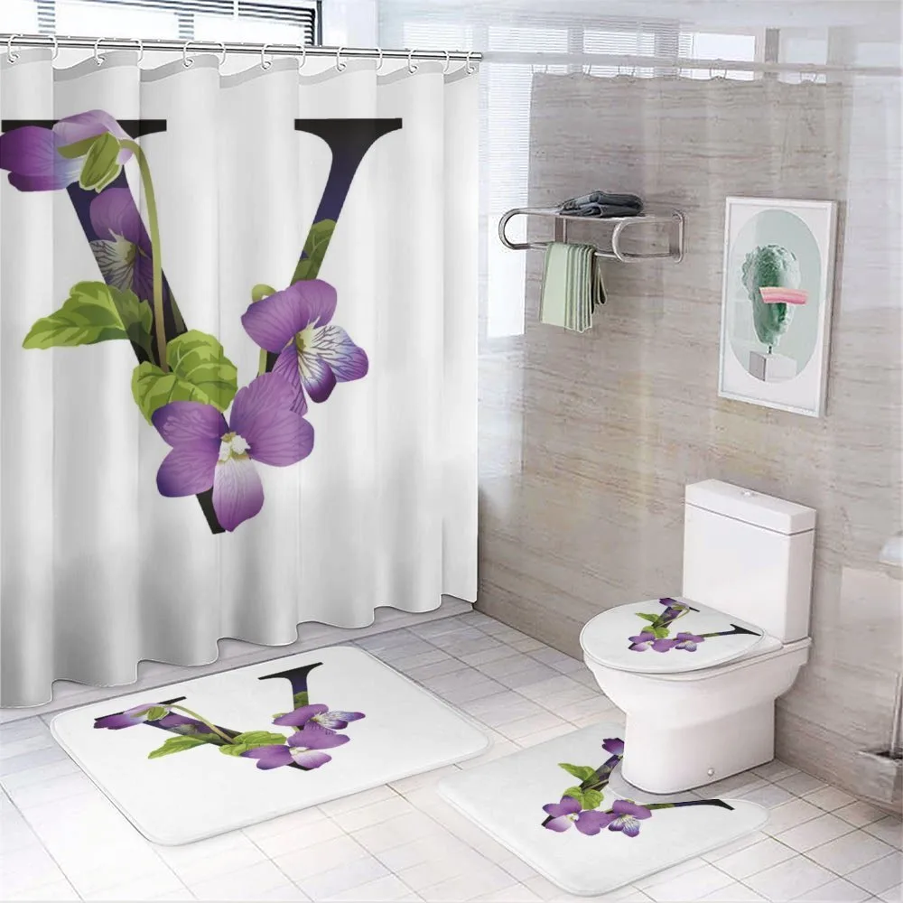 Viola Sororia Flower — 4-Piece Bathroom Set preview