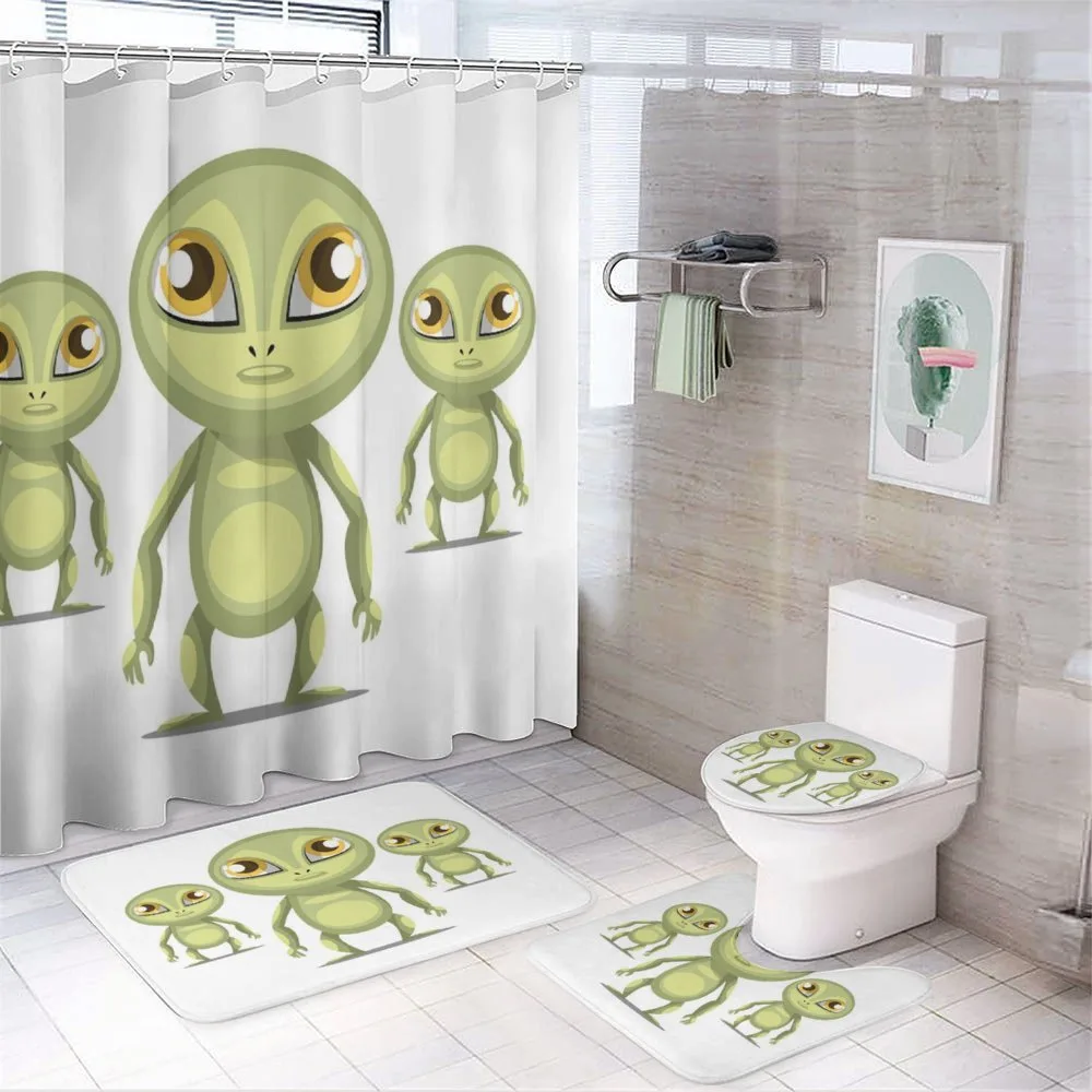 Big Eyed Extraterrestrial — 4-Piece Bathroom Set preview