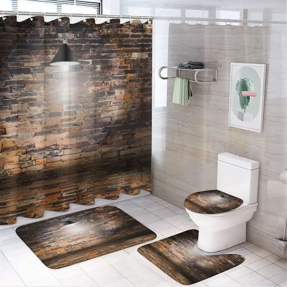City Life Image Brick — 4-Piece Bathroom Set preview