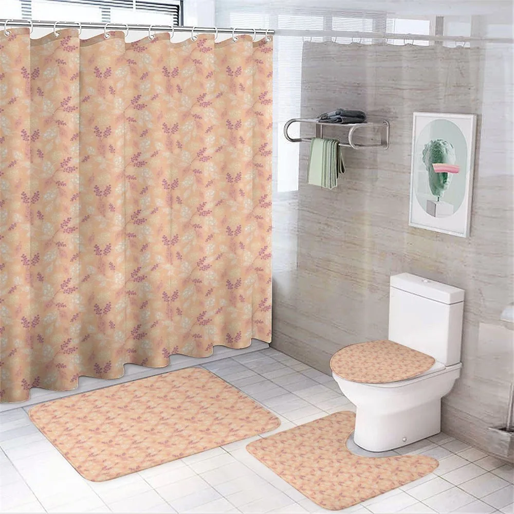 Doodle Foliage Dots — 4-Piece Bathroom Set preview