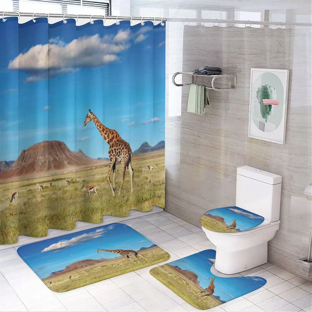 Savanna Giraffes — 4-Piece Bathroom Set preview