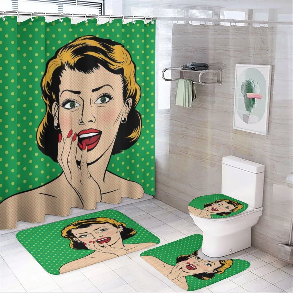 Suprised Woman — 4-Piece Bathroom Set preview