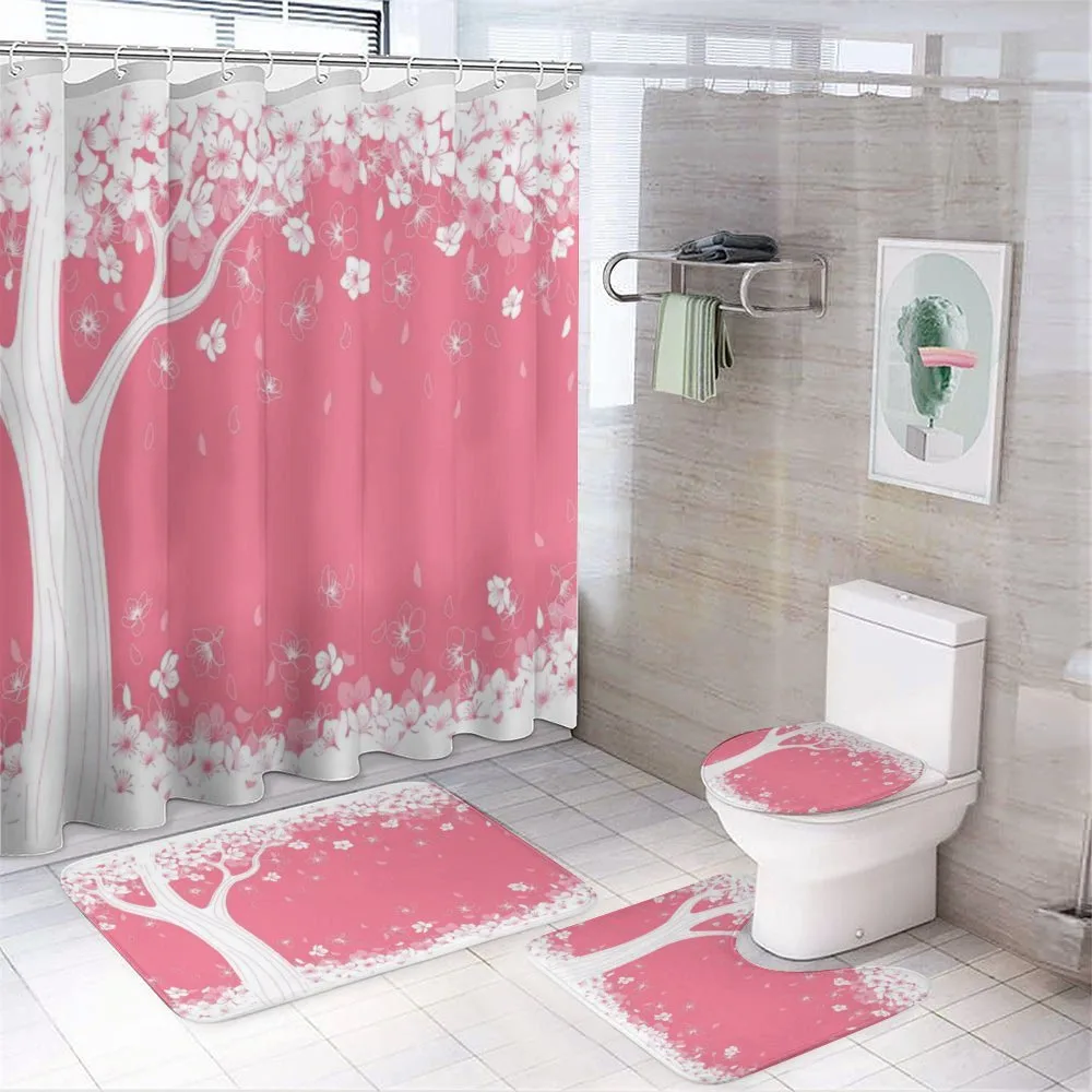 Tree Springtime Flowers — 4-Piece Bathroom Set preview