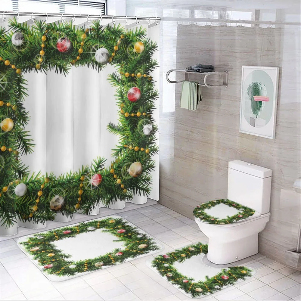 Winter Square Wreath — 4-Piece Bathroom Set preview