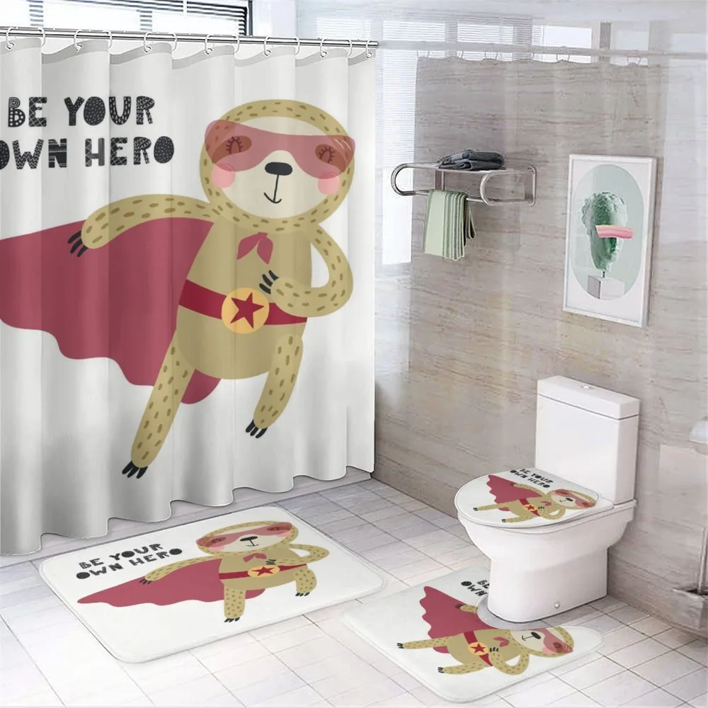 Be Your Own Hero Motto — 4-Piece Bathroom Set preview