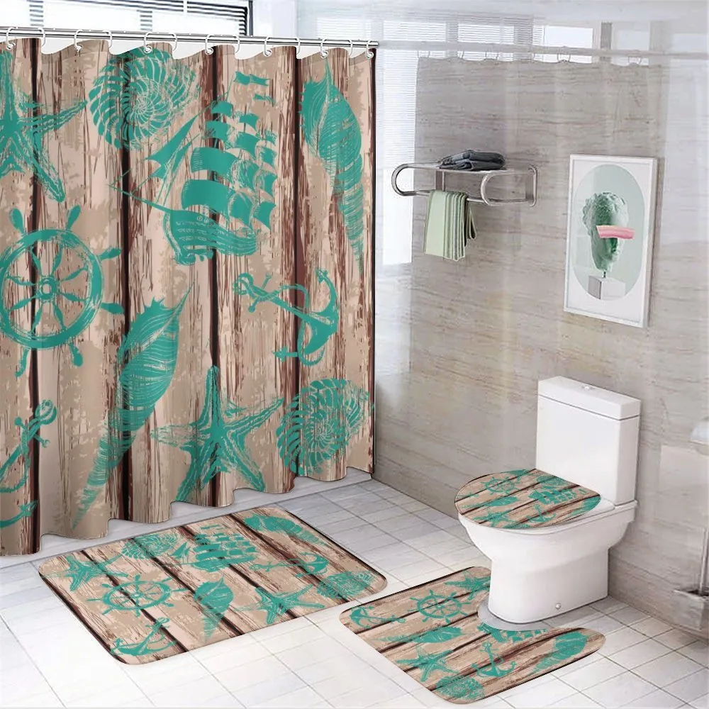 Shell Helm and Ship — 4-Piece Bathroom Set preview