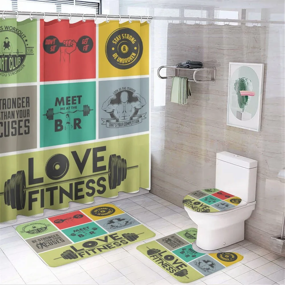 Various Words in Frames — 4-Piece Bathroom Set preview