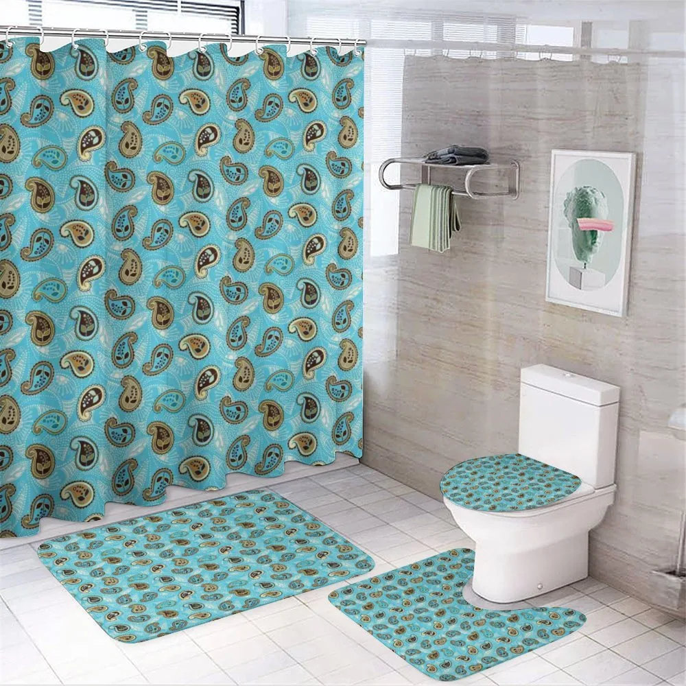 Abstract Leaf Pattern — 4-Piece Bathroom Set preview