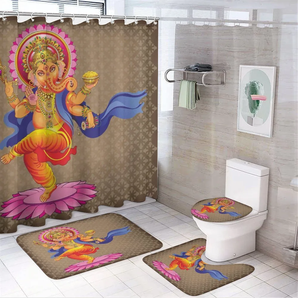 Dancing Asian Icon 4-Piece Bathroom Set product video