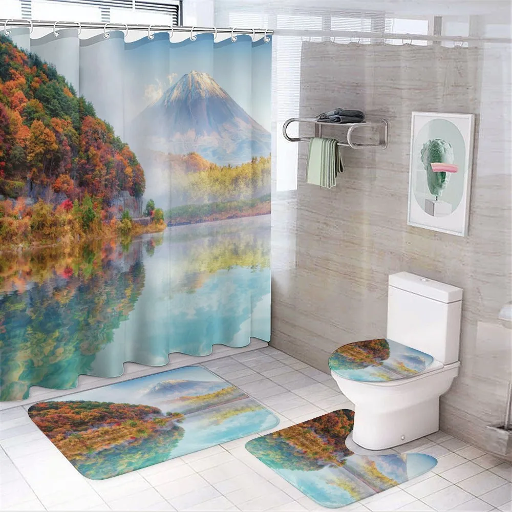 Foggy Climate in Autumn Time — 4-Piece Bathroom Set preview