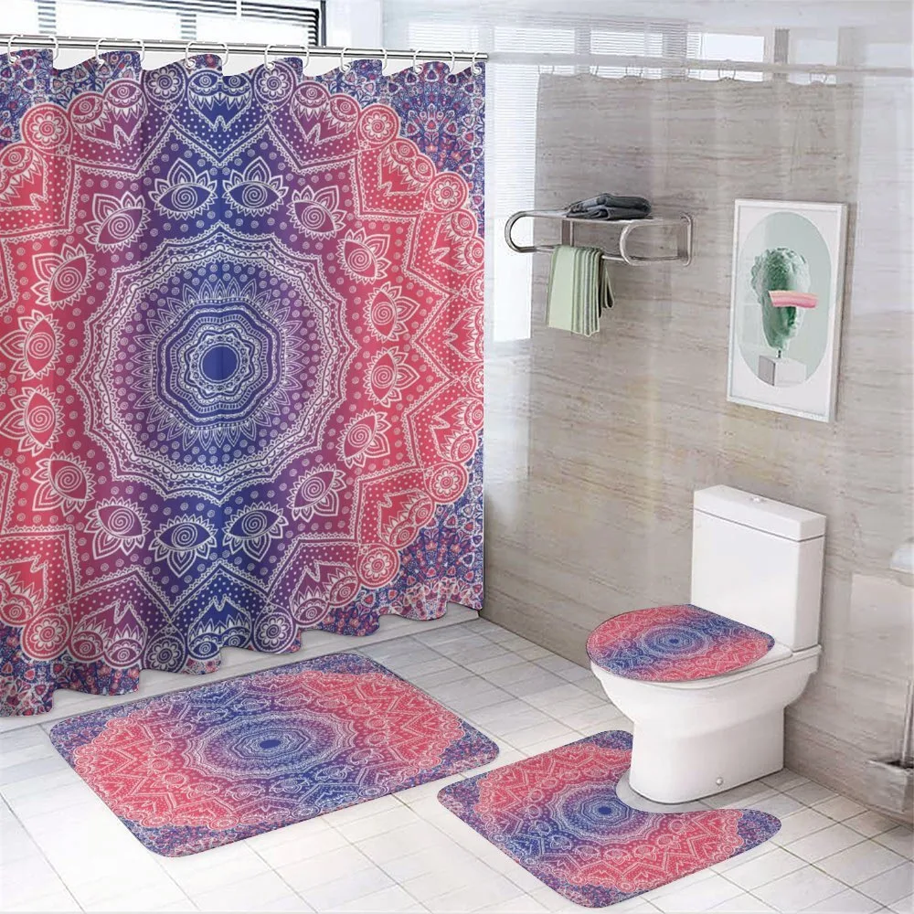 Hippie Ombre Boho Asian — 4-Piece Bathroom Set preview
