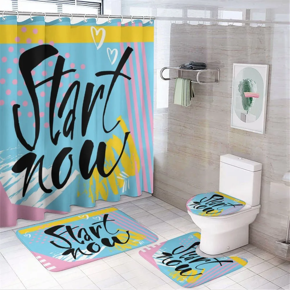 Start Now Words Modern — 4-Piece Bathroom Set preview
