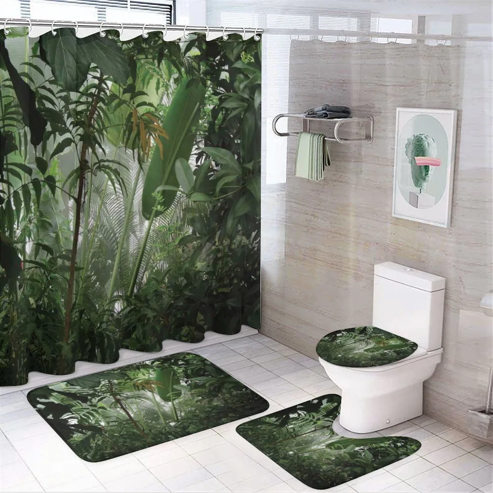 Tropical Rainforest Wild 4-Piece Bathroom Set product video