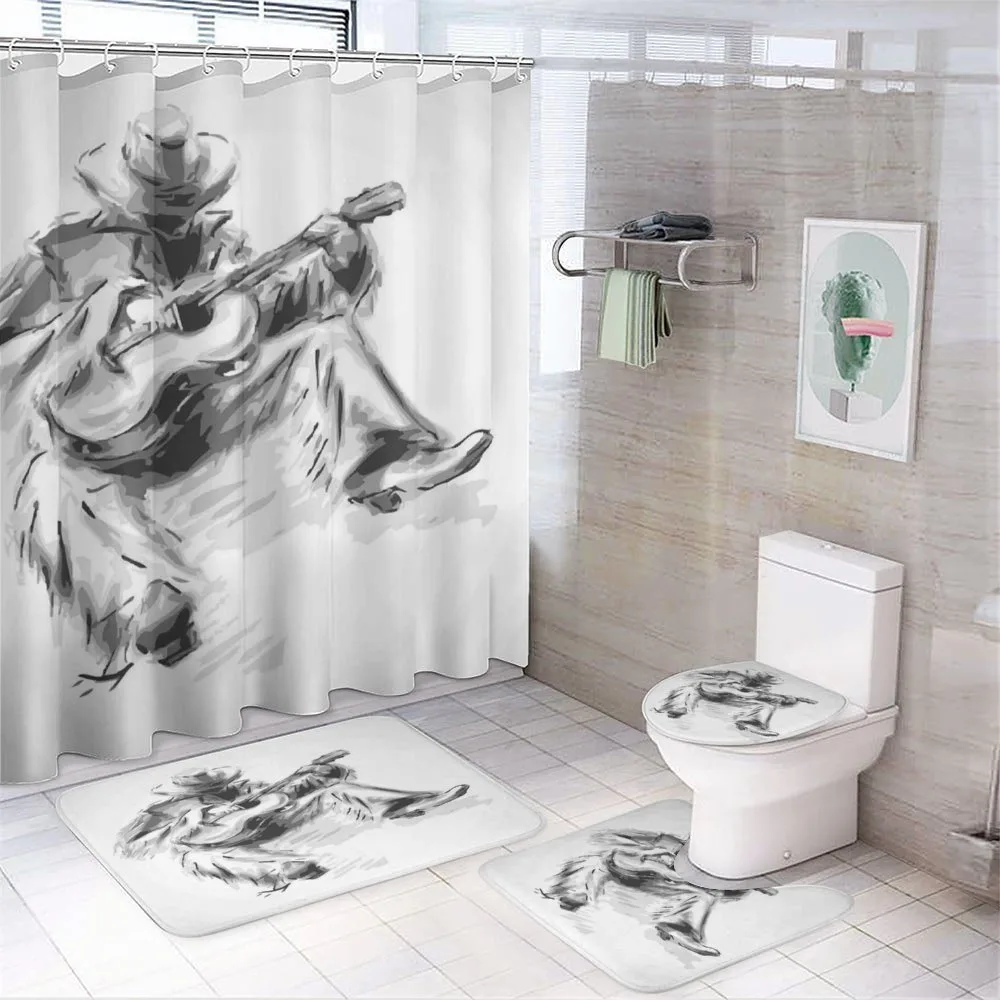 Cowboy and Guitar Eastern — 4-Piece Bathroom Set preview