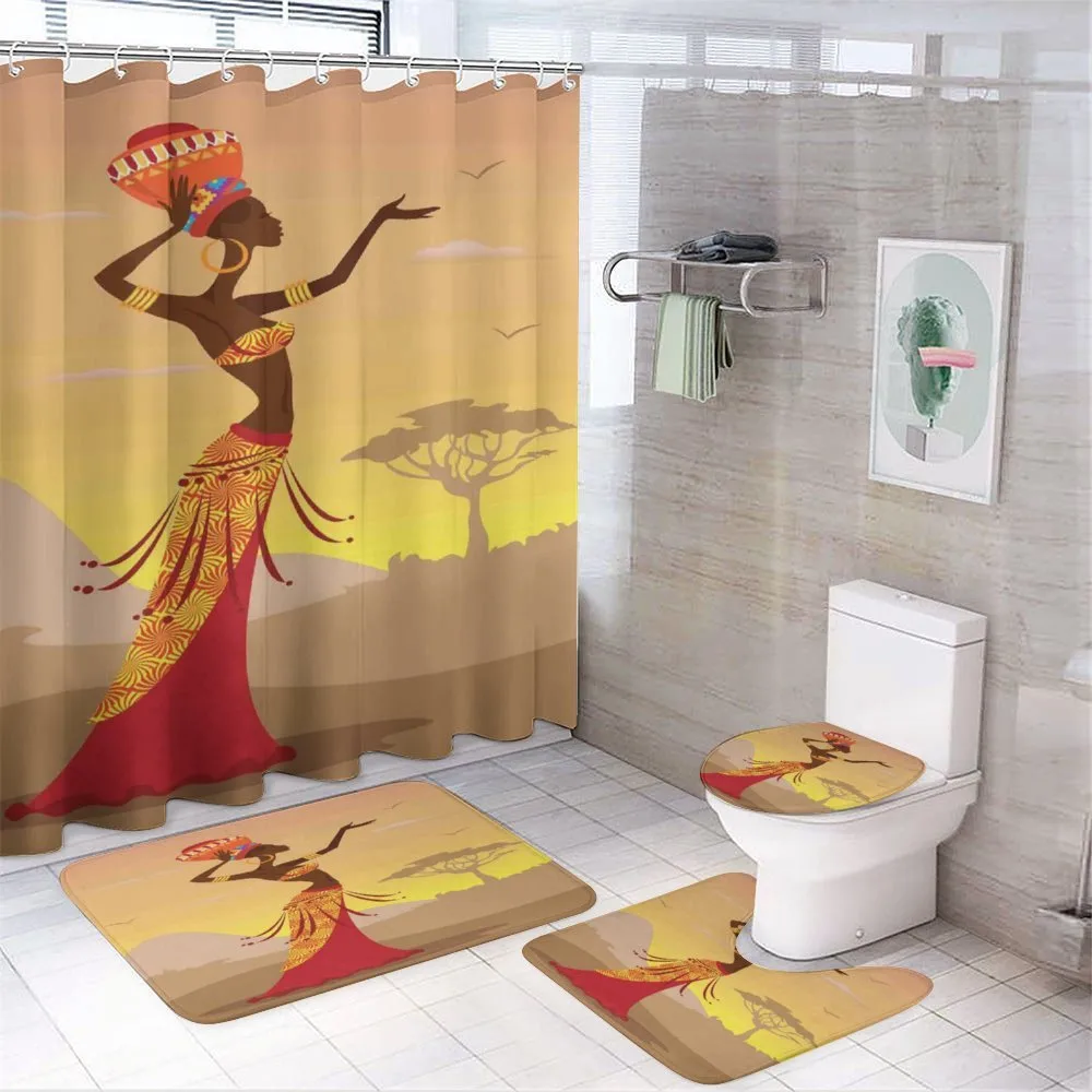 Desert Gulls Folkloric — 4-Piece Bathroom Set preview