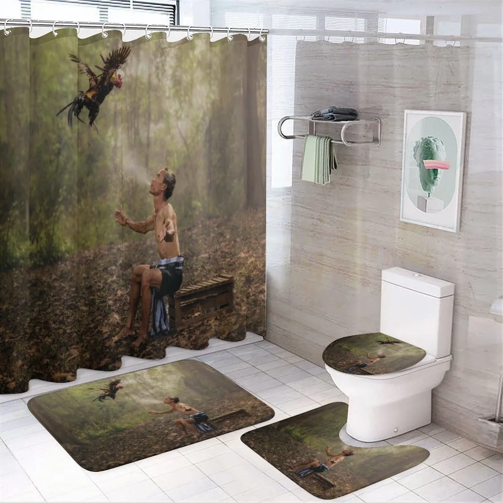 Forest Birds Eco 4-Piece Bathroom Set product video