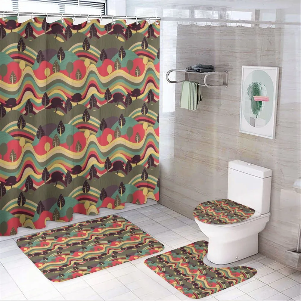 Landscape of Hills 4-Piece Bathroom Set product video