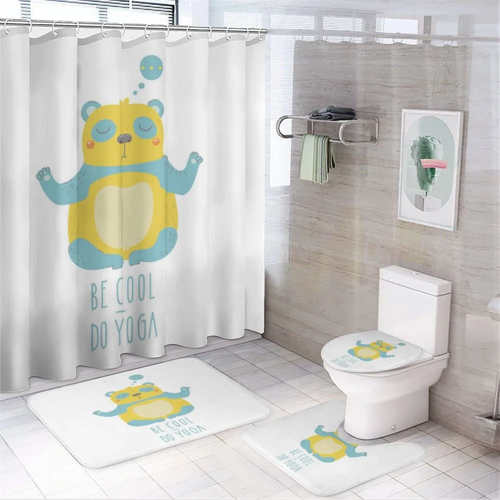 Panda Be Cool Words — 4-Piece Bathroom Set preview