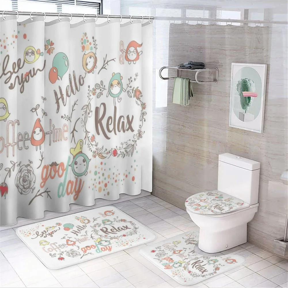 See You Hello Day Text — 4-Piece Bathroom Set preview