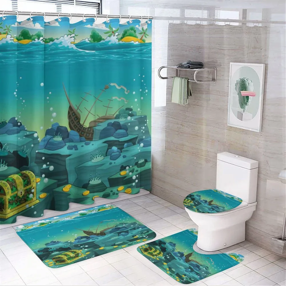 Sunk Ship Pirate Kids — 4-Piece Bathroom Set preview