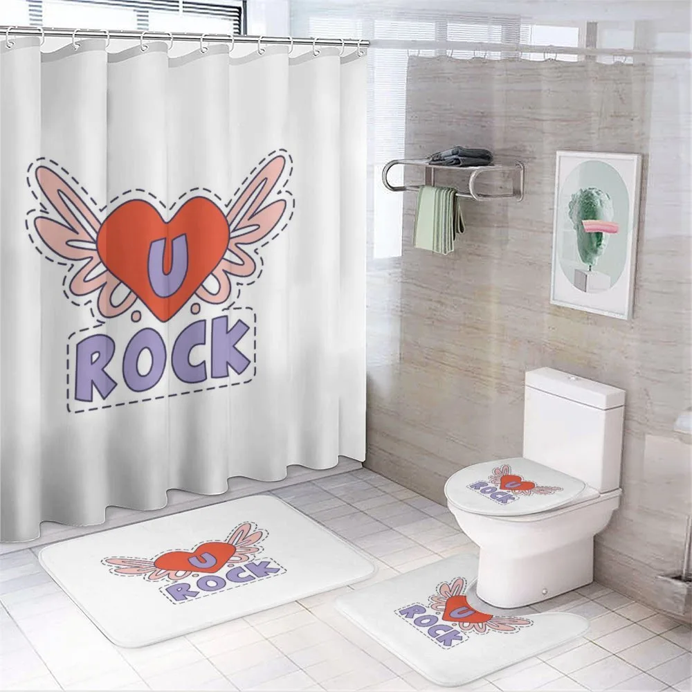 Winged Heart Motivation — 4-Piece Bathroom Set preview