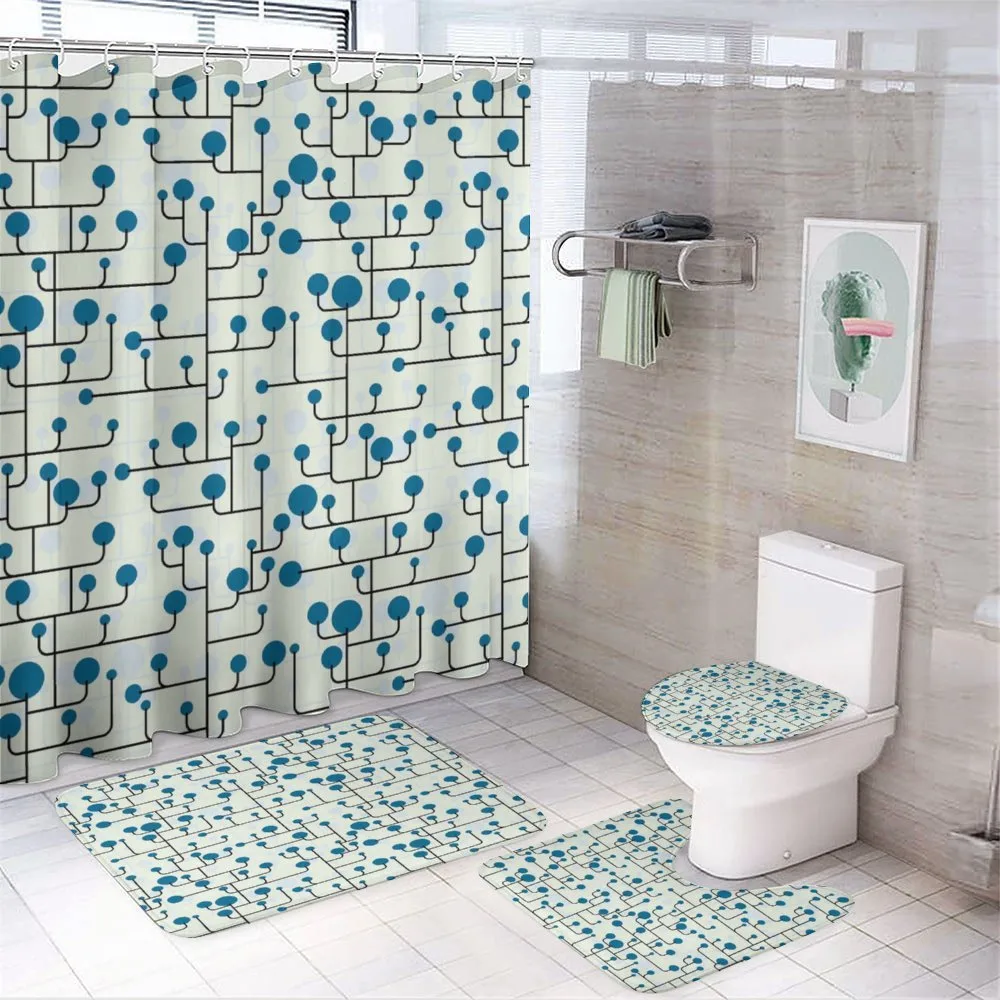 Abstract Lines Dots — 4-Piece Bathroom Set preview