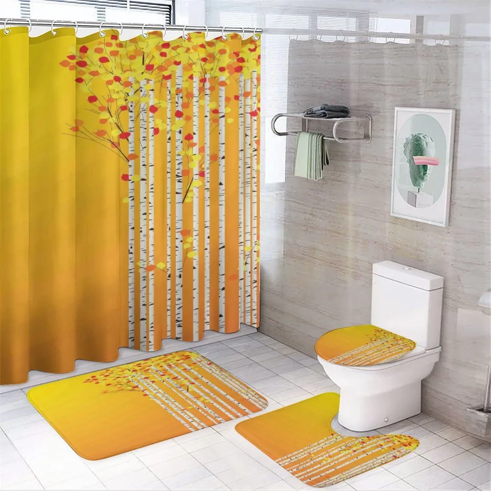 Autumn Season Birch Foliage — 4-Piece Bathroom Set preview