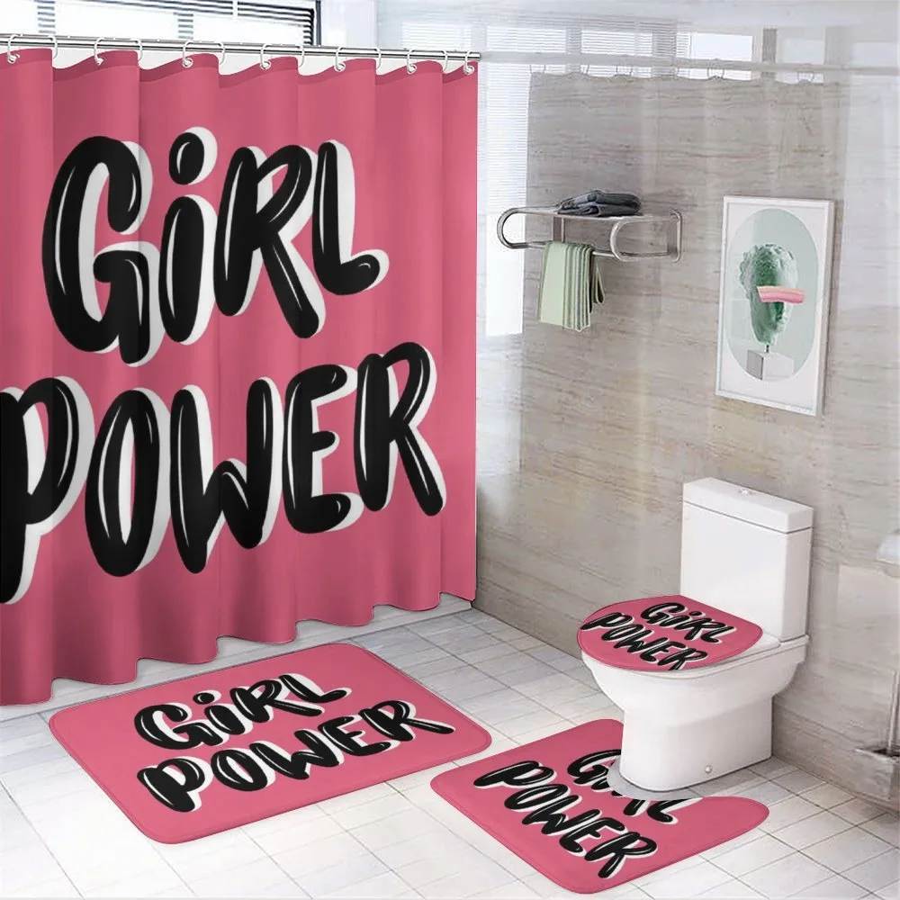 Chunky and Pop Text — 4-Piece Bathroom Set preview