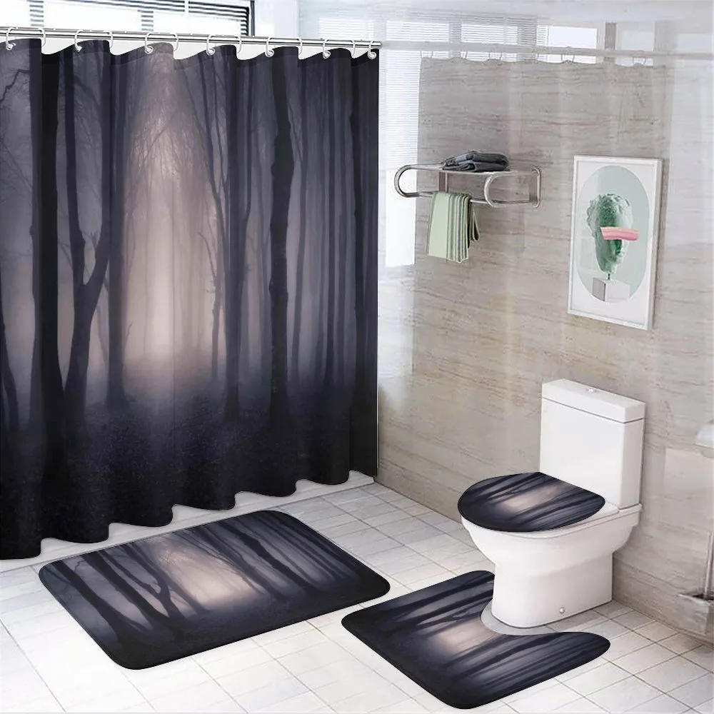 Deep in Spooky Jungle — 4-Piece Bathroom Set preview