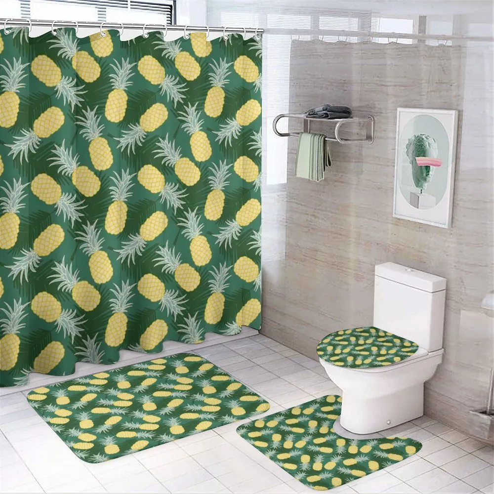 Palm Leaves Pineapples — 4-Piece Bathroom Set preview