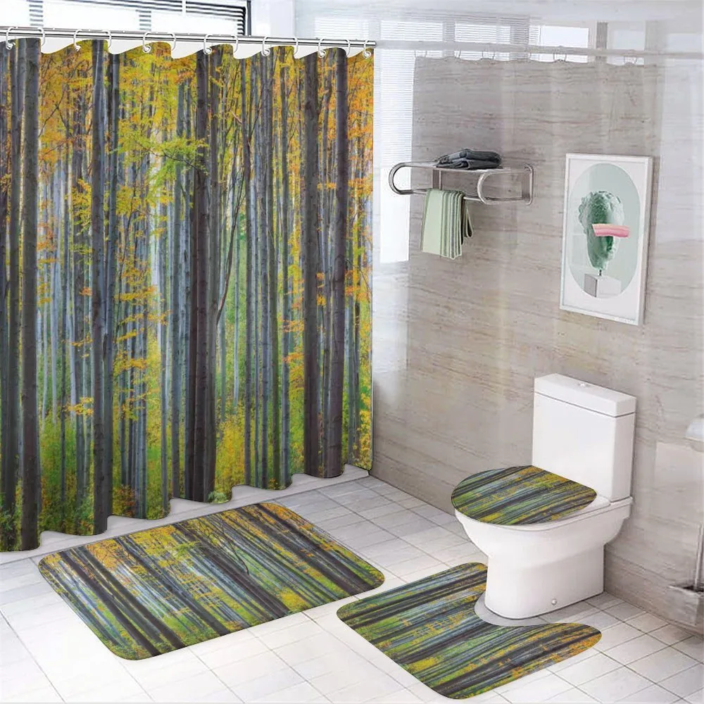 Autumn Season Beech Forest — 4-Piece Bathroom Set preview