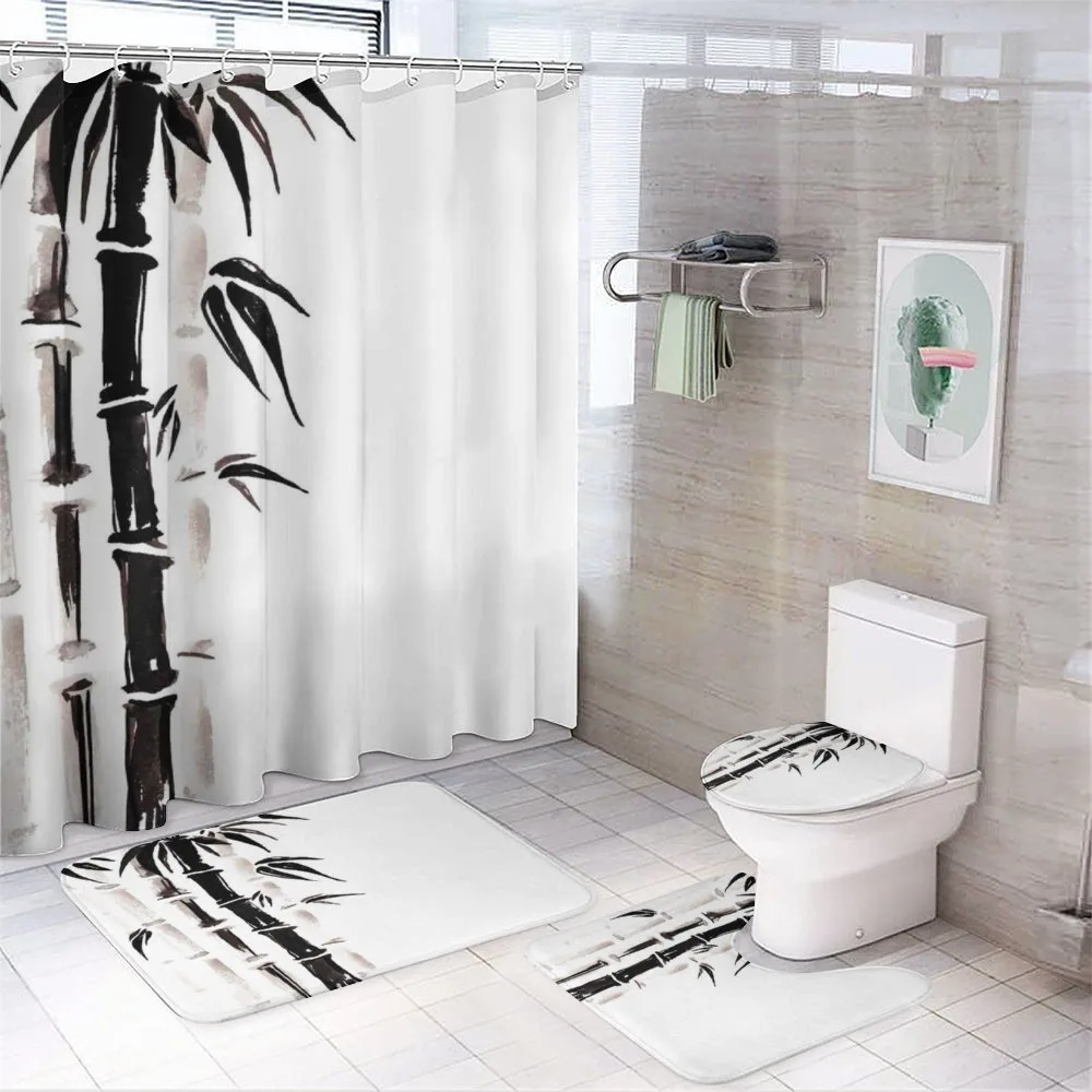 Bamboo Pattern — 4-Piece Bathroom Set preview