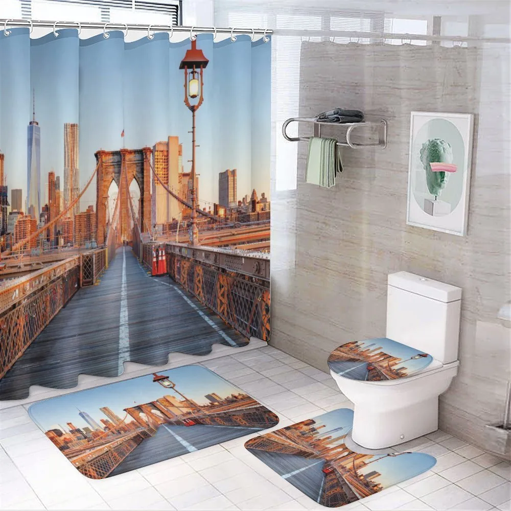 Brooklyn Bridge Manhattan — 4-Piece Bathroom Set preview
