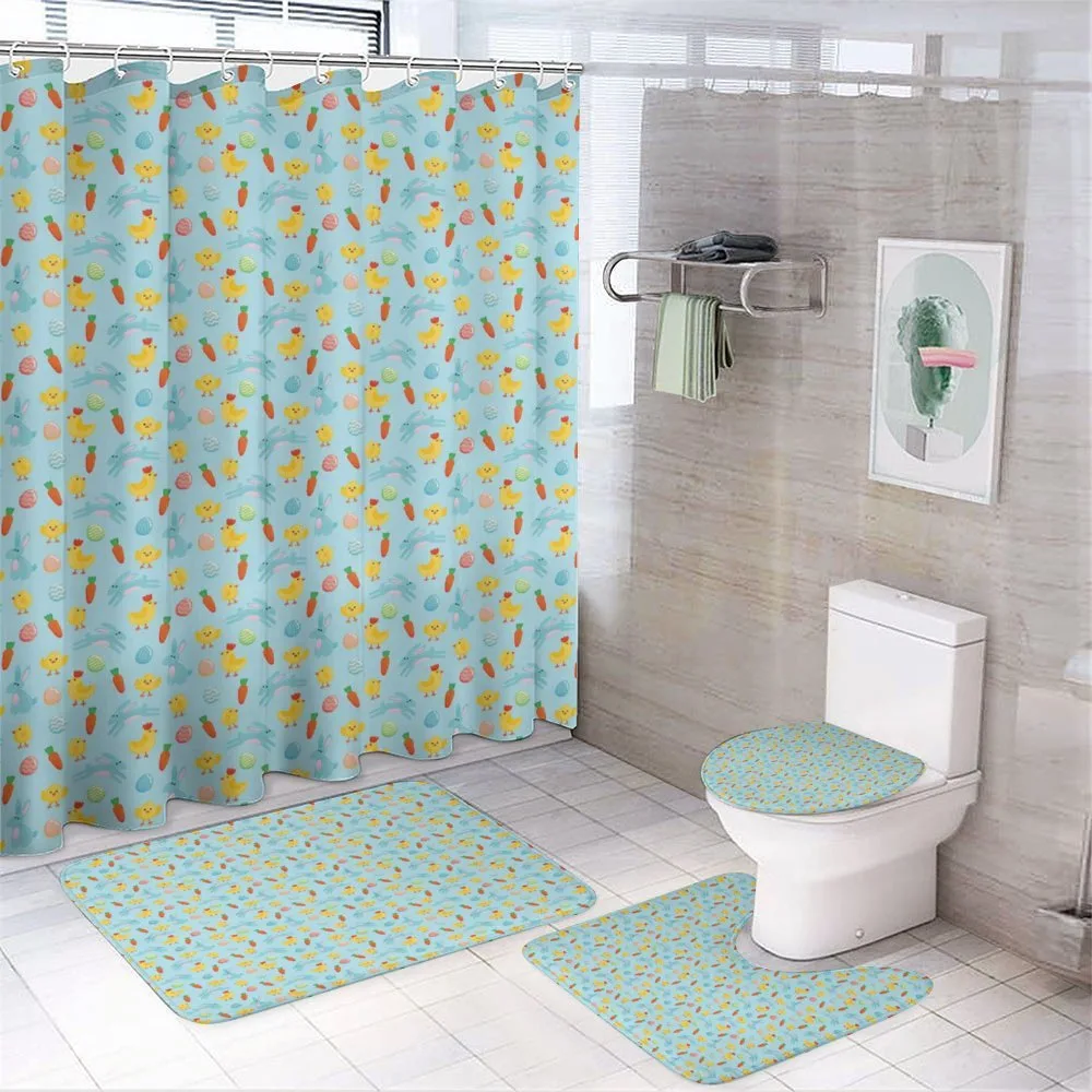 Eggs Chicks Chickens Rabbits — 4-Piece Bathroom Set preview