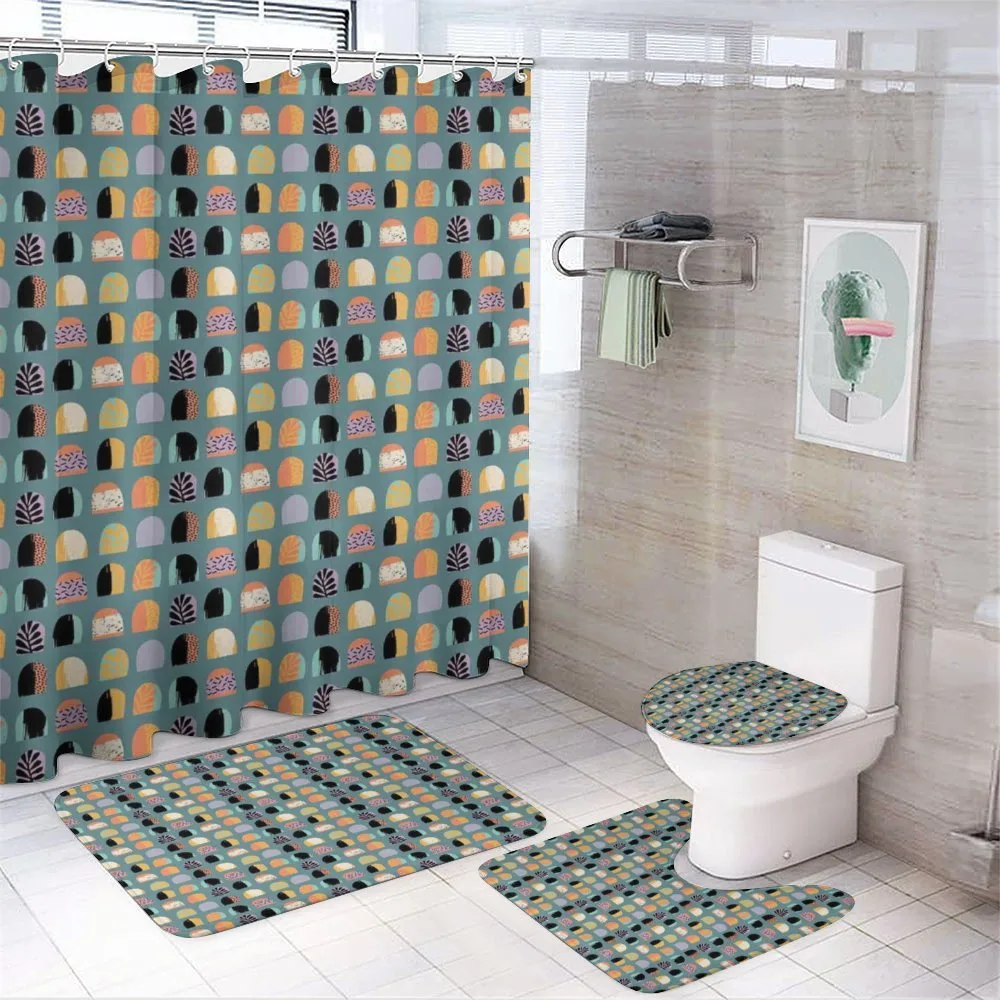Hand Drawn Shapes — 4-Piece Bathroom Set preview