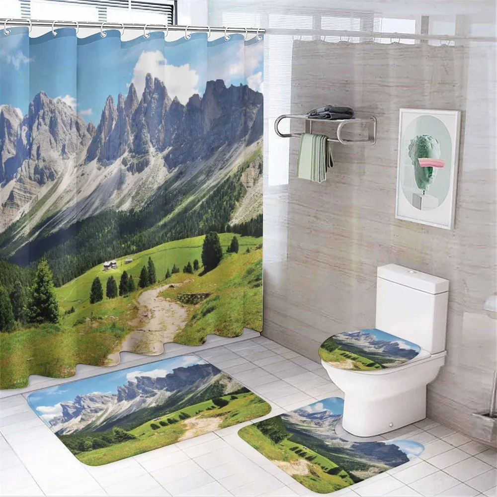 Pathway to Forest Alps — 4-Piece Bathroom Set preview