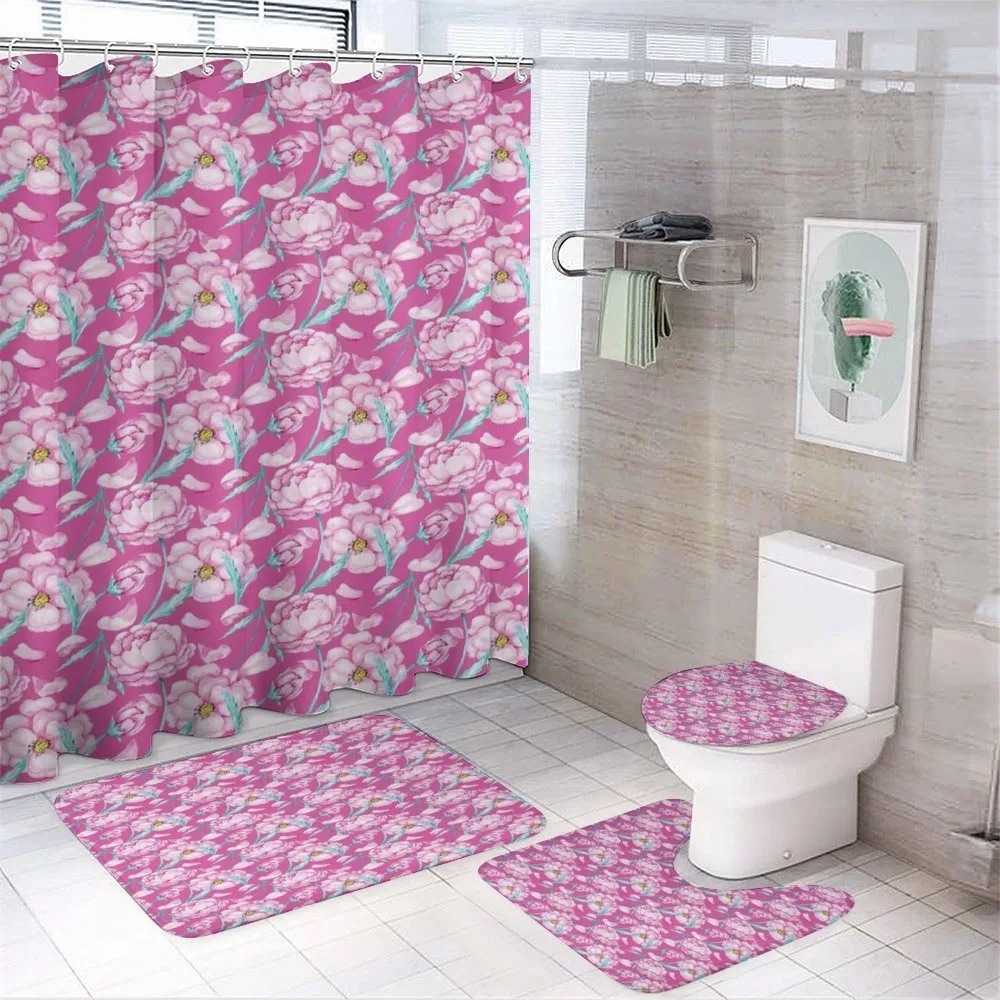 Peony Romantic Flower — 4-Piece Bathroom Set preview